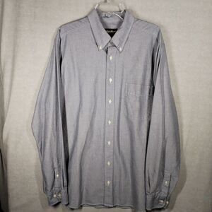 Eddie Bauer Mens XLT‎ Tall Long Sleeve Button Down Shirt Relaxed Fit Green